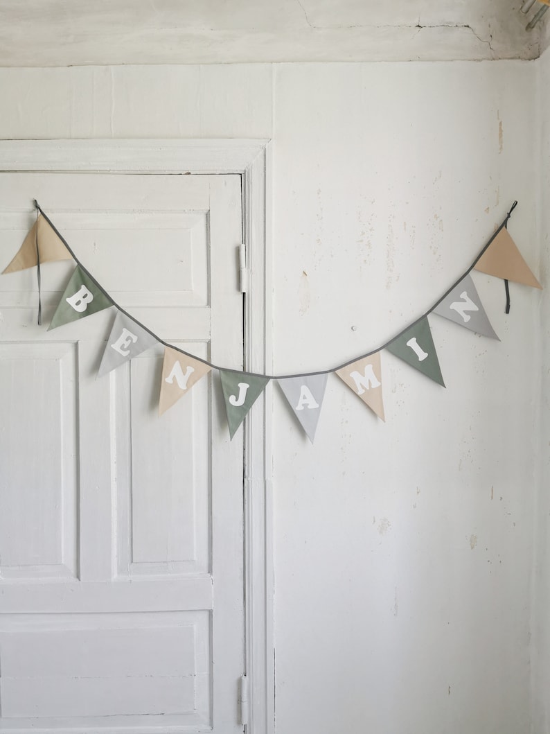 Banderole Lettering Custom Bunting Banner With Letters, Personalized Pennant Chain, Garland ...