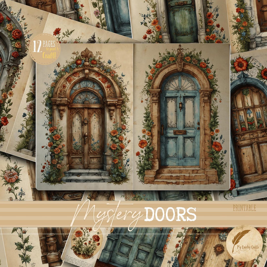 Vintage Junk Journal Doors Frames Printable Pages | Shabby Chic ...