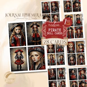 Printable Pirate Junk Journal Cards | Vintage Pirate Ephemera | Scrapbook Collage Sheets | Artist DIY Journal Printables | Instant Download