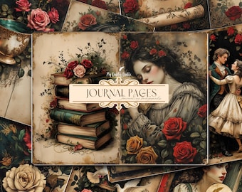 Shakespeare Inspired Junk Journal Pages Ephemera | Vintage Romance Love Scrapbook Paper | Literary Romeo and Juliet Journal Printables