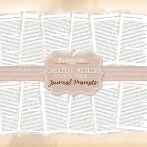 Creative Writing and Story Telling | 365 Journal Prompts | Imagination and Inspiration | Printable Writing and Reflection Prompts PDF