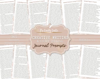 Creative Writing and Story Telling | 365 Journal Prompts | Imagination and Inspiration | Printable Writing and Reflection Prompts PDF