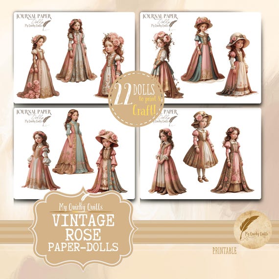 paper dolls rose lace dress Vintage 1930s Peach Ribbon Paper Doll Art - Framed Lace Bouquet