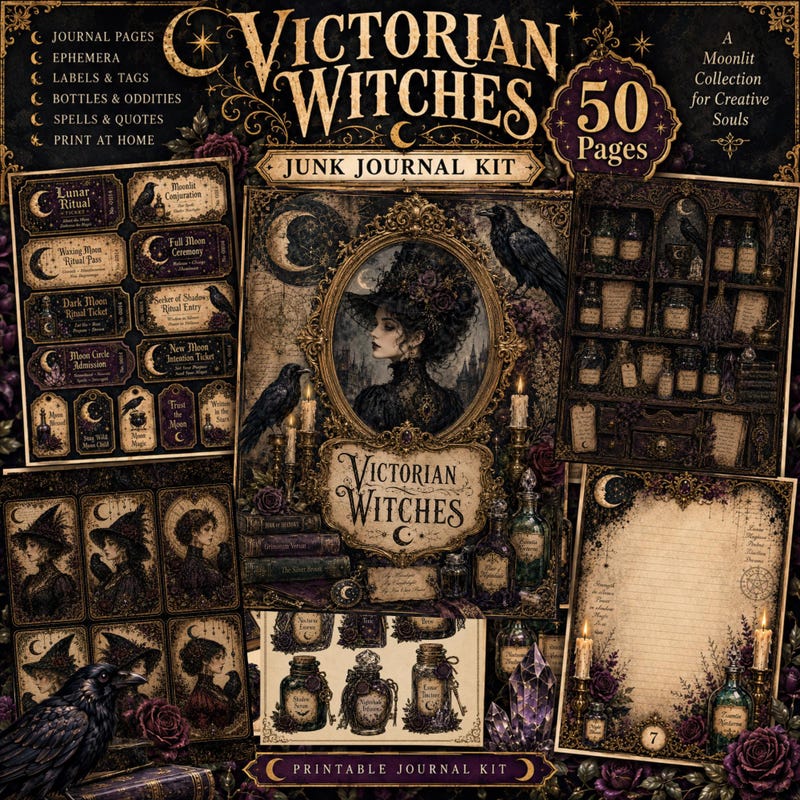 Gothic Witch Digital Kit - Etsy UK