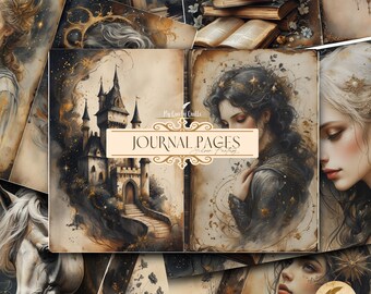 Knight & Castle Junk Journal Pages: Medieval Fantasy Ephemera (PDF)