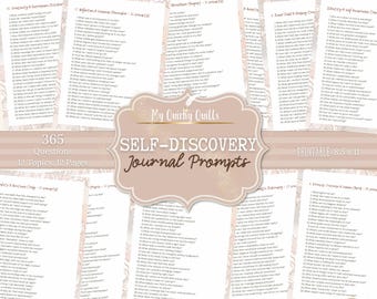 365 Self Discovery Journal Prompts | Daily Reflection Printable | Personal Growth and Mindfulness Workbook | Digital Download