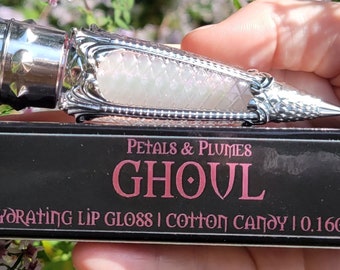 Ghoul Lip Gloss | cotton candy | iridescent pink | witchy makeup | witchy lip gloss | goth makeup | vegan and cruelty-free
