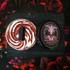 Lilith Body Butter | dragon&#39;s blood | shimmer body butter | whipped body butter | witchy products | witch self-care | crystals | obsidian