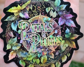 Petals & Plumes Logo Holographic Sticker