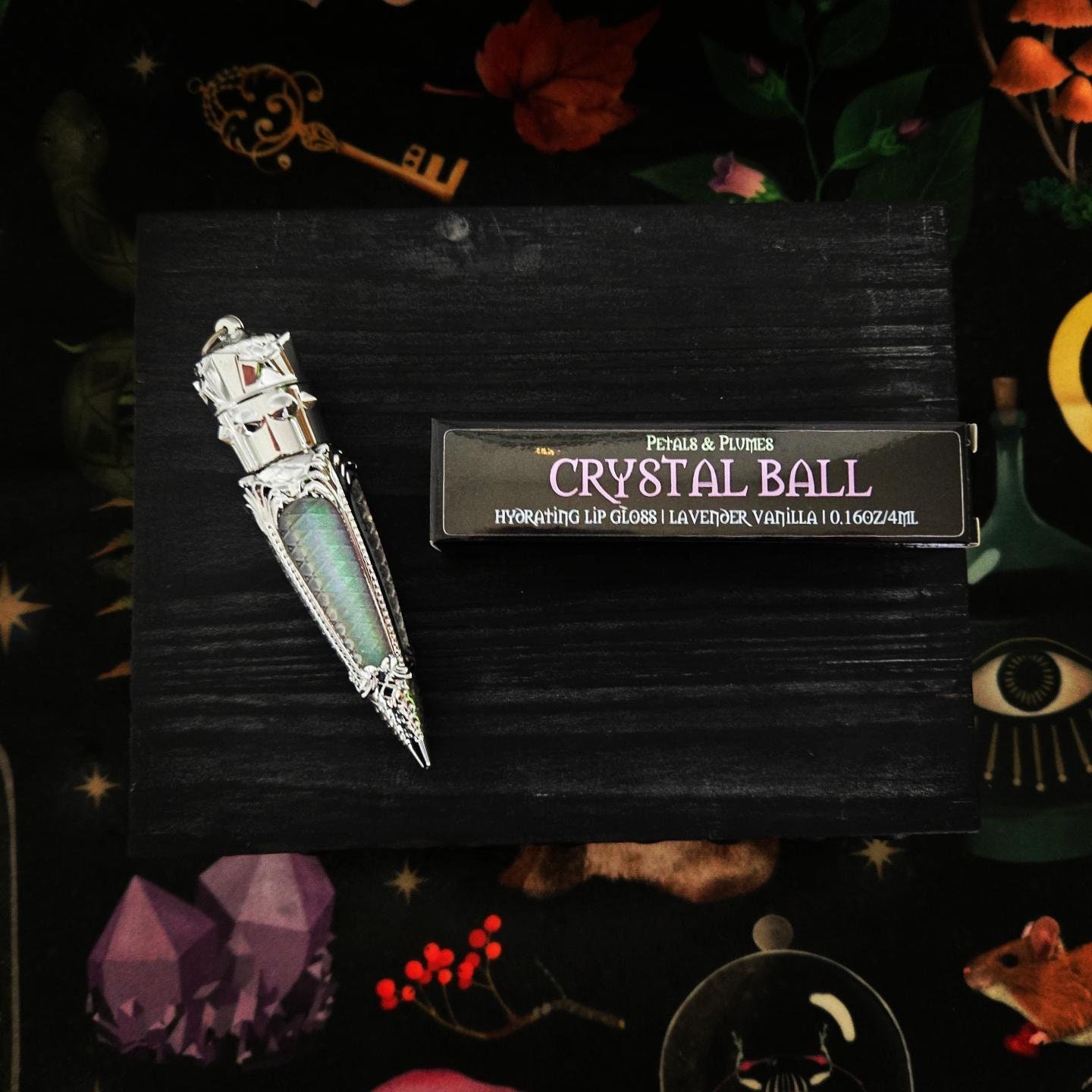 CRYSTAL BALL - Color-Shift Shimmer - Lavender Vanilla Scent - Vegan Witchy Lip Gloss