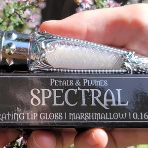 Spectral Lip Gloss | marshmallow | iridescent rainbow | witchy makeup | witchy lip gloss | goth makeup | vegan and cruelty-free