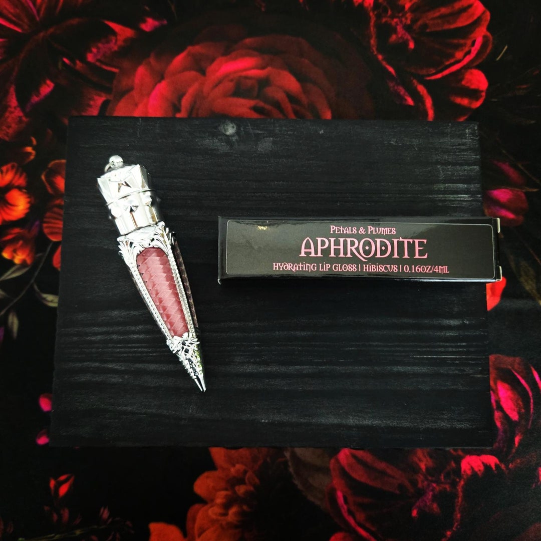 Aphrodite Lip Gloss Hibiscus Hot Pink Witchy Makeup Witchy Lip Gloss