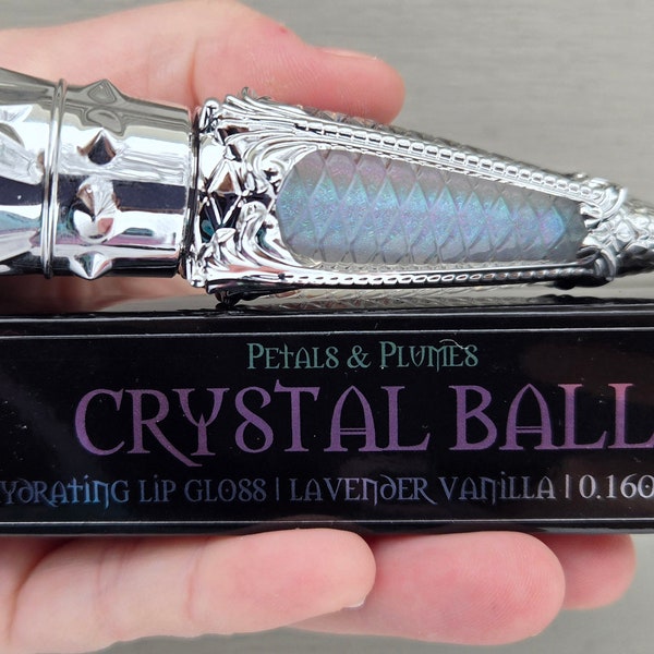 Crystal Ball Lip Gloss | lavender vanilla | color shift | witchy makeup | witchy lip gloss | goth makeup | vegan and cruelty-free