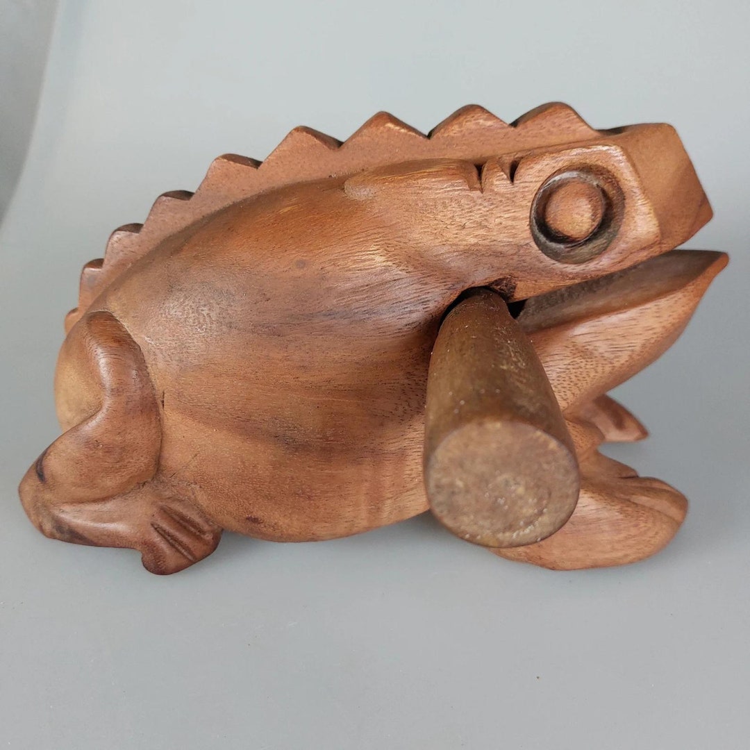 Handcrafted Mango Wood Frog Guiro Rasp Robustly Crafted Etsy