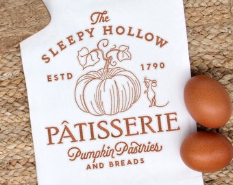Sleepy Hollow Patisserie Broderidesign: Vintage Etikett (Digital Nedladdning)