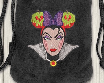 Embroidery: Wicked Queen with "Poison Apple Ears" - 4, 5, 6, and 7 Inch Sizes