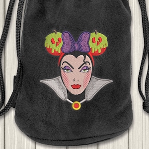 Embroidery: Wicked Queen with &quot;Poison Apple Ears&quot; - 4, 5, 6, and 7 Inch Sizes