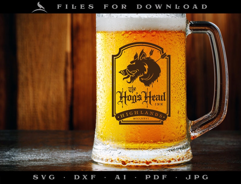 Art & Cut File Set Wizard Pub Sign, Pennant, Drink Sleeve, and Tshirt