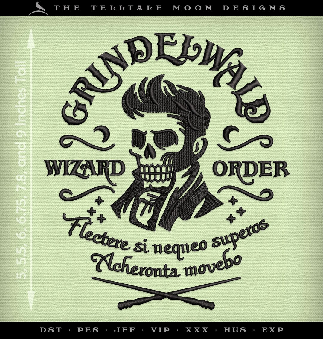 Dark Wizard Order Embroidery Design: 6 Sizes (digital File) - Etsy