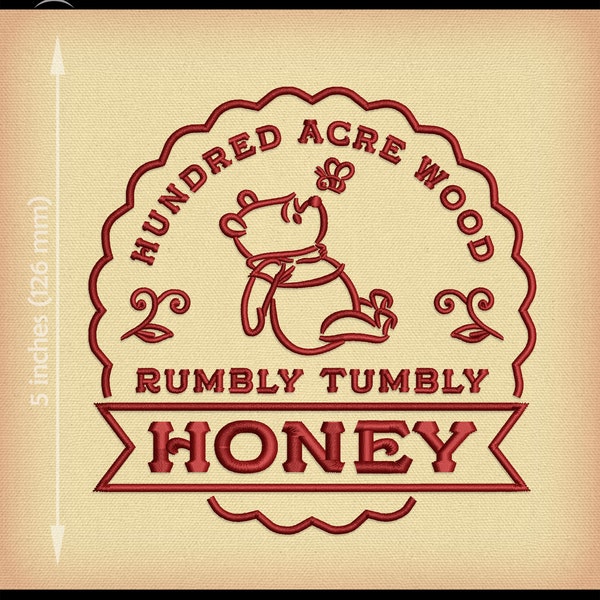 Embroidery: "Rumbly Tumbly" Labels - 4 and 5 Inch Versions