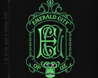 Emerald City Wicked Wizard of Oz Embroidery Machine Embroidery Design ...