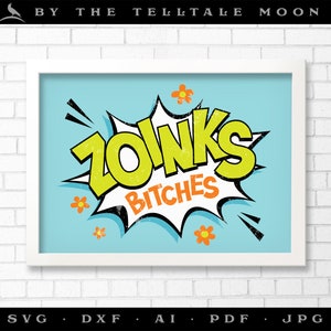Art & Cut Files: Retro Cartoon Exclamation Design in Digital Format for Download - SVG, PDF, JPG, more