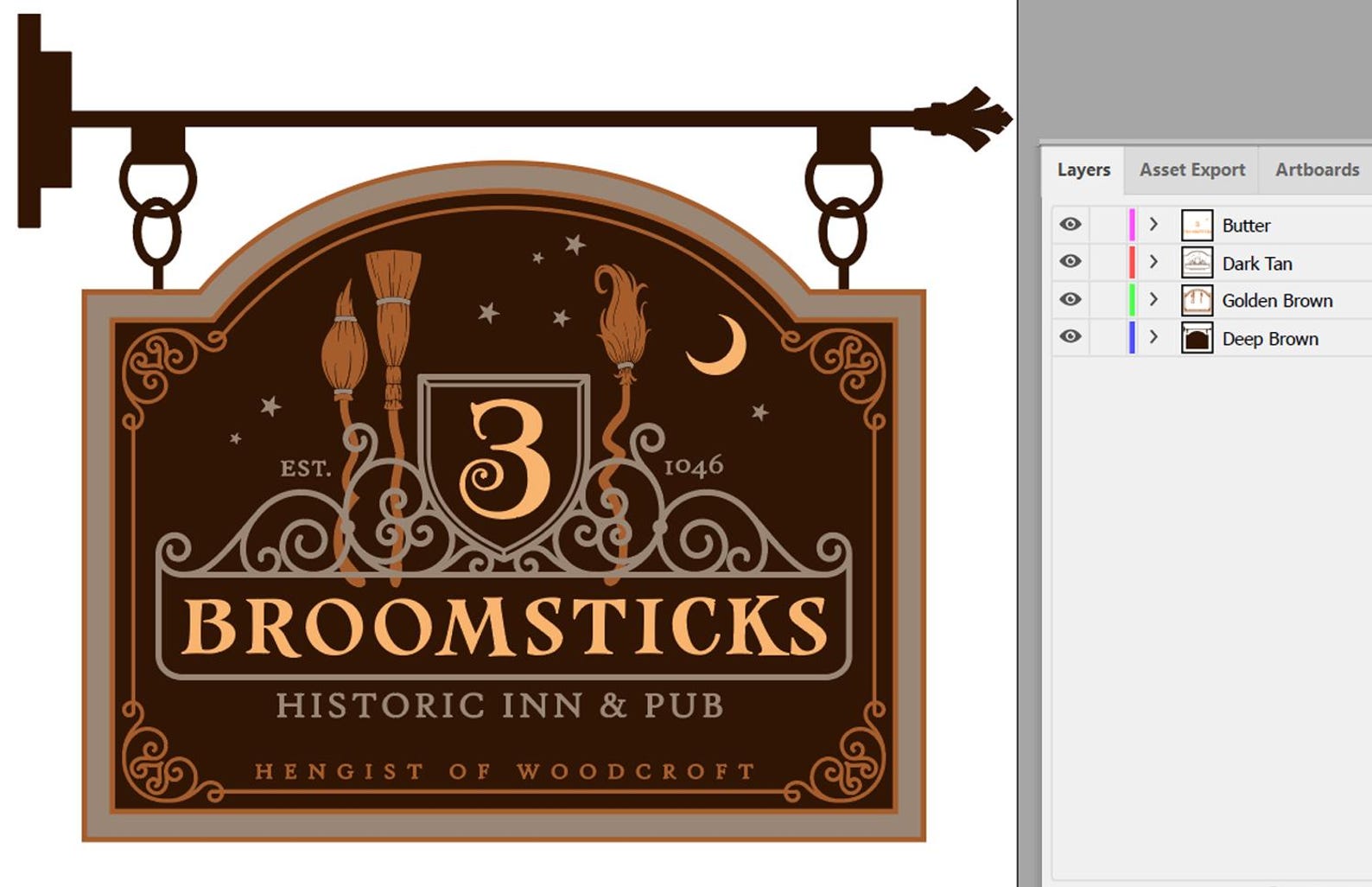 Magical Inn Sign Designs: 3 Broomsticks Art & Cut Files (digital ...