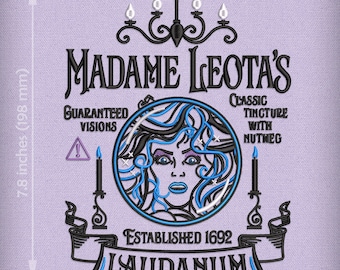 Leota's Laudanum Embroidery Design: 6-inch to 12-inch (Digital Download)