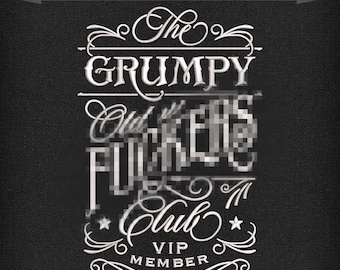 Grumpy Old Fuggers Embroidery Design: Humor Pattern (Digital File)