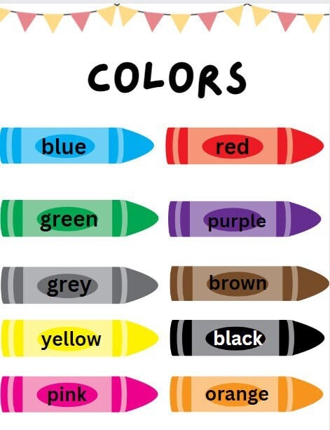 Colors matching game Busy Binder Learning Educational Activity, Homeschool Worksheet, Busy Binder for Toddlers