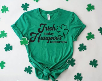 grappige St Patrick SVG, Iers vandaag kater morgen, een geluksgevoel, Saint Patrick Day PNG, klaver shirt, laten we klavertje krijgen, Ierse kussen
