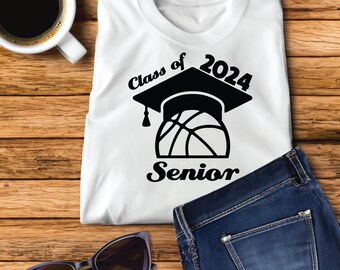 senior 2024 basketbal svg, senior moeder shirt, basketbal senior, klasse van 2024, basketbal senior moeder, afstudeerpet, senior sticker