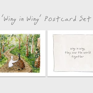 Jeu de cartes postales Aile dans l'aile