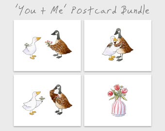 Duck & Goose 'You and Me' Postcard Set