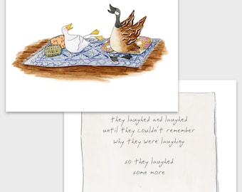 Juego de postales de la risa