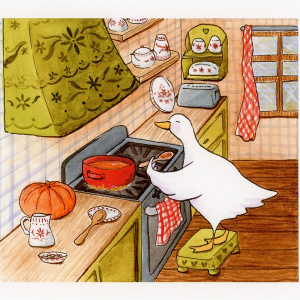 Autumn Kitchen Duck Print