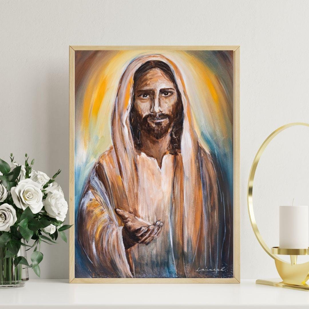 Jesus Christ Fine Art Print, Loving Jesus, Christian Wall Decor, Gift ...