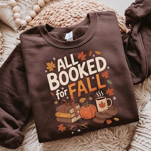 Camiseta "All Booked For Fall", Camiseta "Bookish Fall", Camiseta "Outono", Camiseta "Outono Reading", Presente para Amantes de Livros, Camiseta "Bookworm"