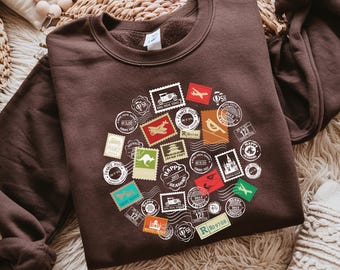 Travel Shirt,Travel Stamps Shirt,Traveler Shirt,Gift for Travelers,Vacation Shirts