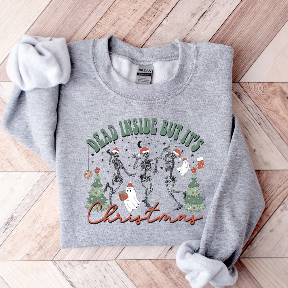 Christmas Skeletons Sweatshirt, Christmas Sweatshirt, Christmas Shirt, Merry Christmas Shirt, Santa Shirt, Disney Christmas, Christmas Gift Teesummer