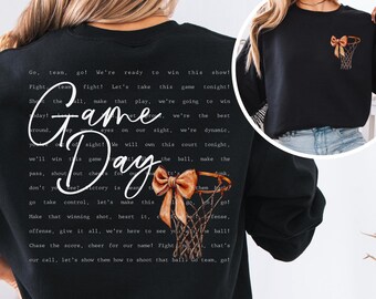 Game Day Shirt, Basketball Shirt, Coquette Basketball Shirt,Basketball Mom Shirt,Basketball Coquette Bow Shirt,Sport Mom Gift,Basketball Tee