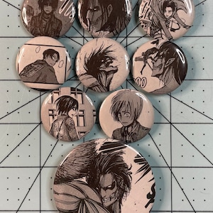 Attack on Titan Button Pins