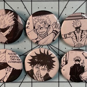  Ealipoi Jujutsu Kaisen Brooch Anime Jujutsu Kaisen Pins Alloy  Satoru Cosplay Merch Cat for Men 7pcs: Clothing, Shoes & Jewelry