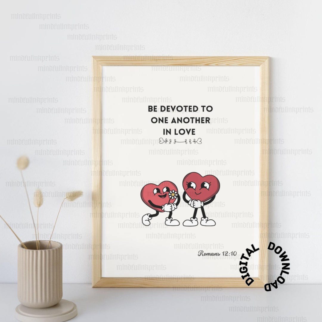 Wall Devote Be Devoted to One Another Wall Art | Digital Download | Printable Wall ...