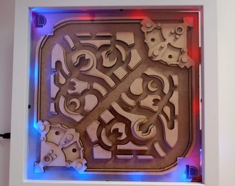 3D Summoner&#39;s Rift Map -- 3D wood with lighting