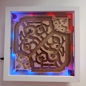 3D-Karte von Summoner's Rift – 3D-Holz mit Beleuchtung