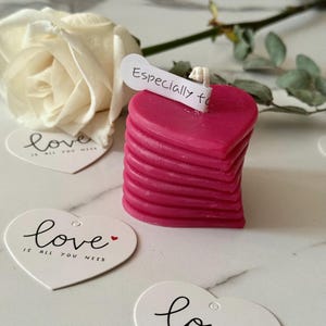 Handmade Heart Candle: Organic Soy Wax, Romantic Gift