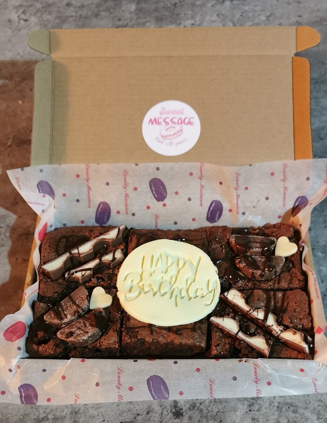 Personalised Brownie Letterbox Brownie Gift Box Postal Etsy UK