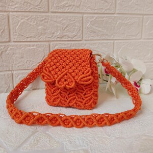Sac à bandoulière bohème en macramé Pochette faite main Petit sac pour femme en tricot en macramé sac à bandoulière