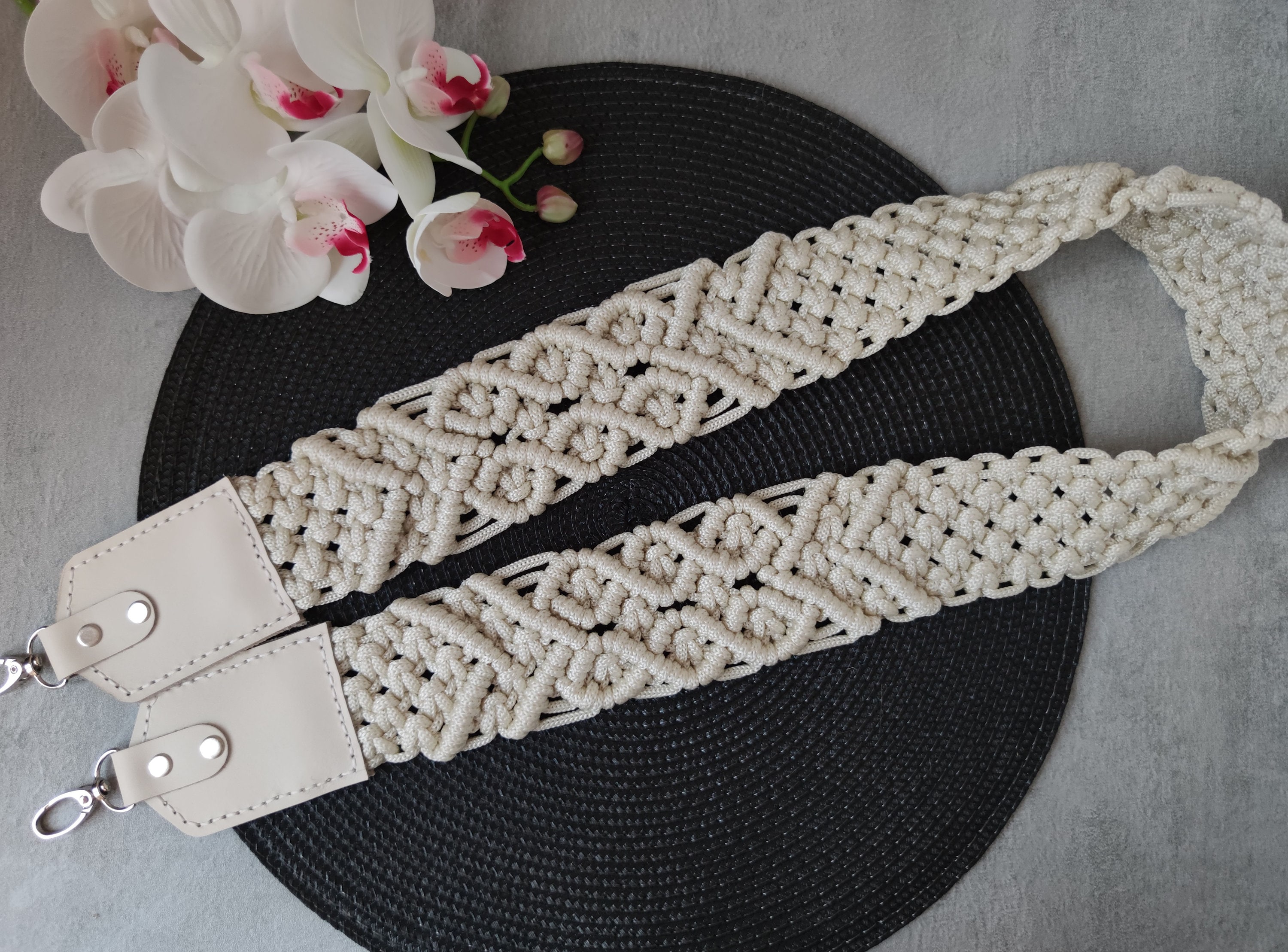 Macrame Bag Strap With Carabiners Camera Accessories Personalized Camera Strap Boho Camera Strap Etsy